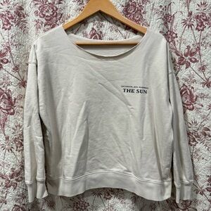 J.Crew Re-Imagined The Sun Graphic Sweatshirt Cream